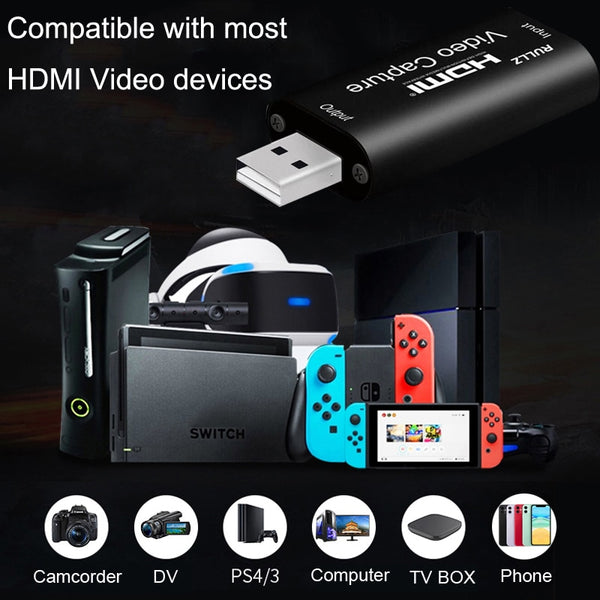 Mini carte de capture vidéo USB vers HDMI pour les jeux