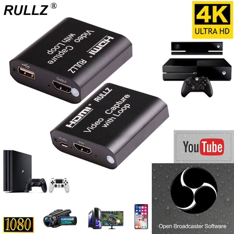 Carte d'enregistrement vidéo HDMI 4K