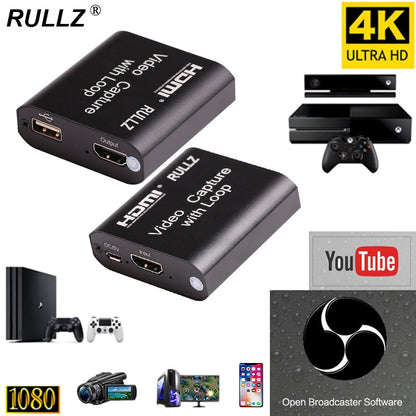 Carte d'enregistrement vidéo HDMI 4K