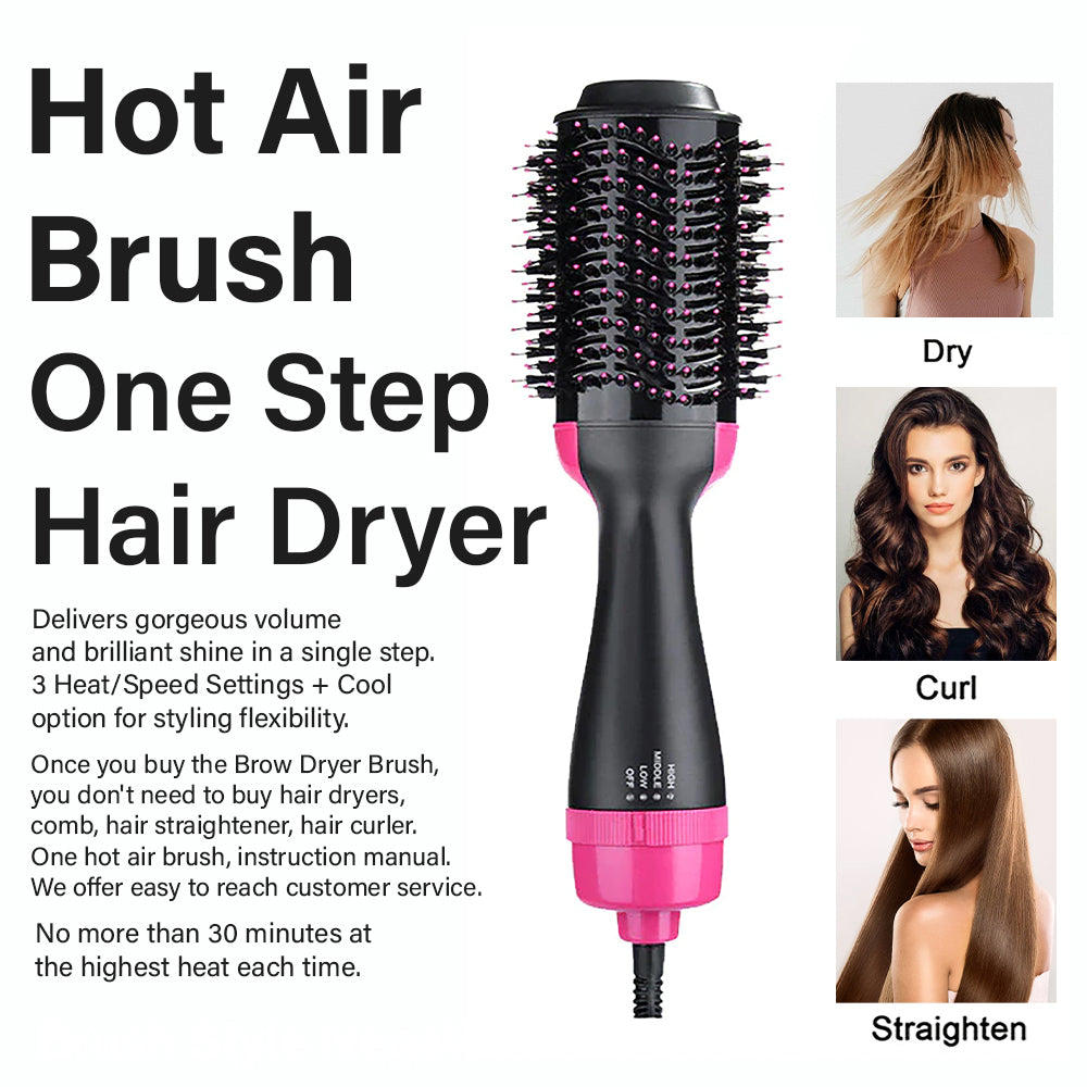 One-Step DIY Hot Hair Dryer Brush, Styler and Volumizer for All Hair types.