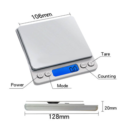 ScenicScale™ Digital Food Scale with Tray | 0.01g Accuracy | 500g Capacity