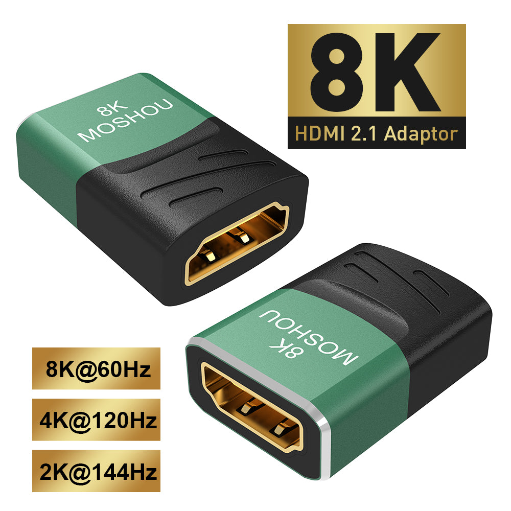 8K HDMI 2.1 Male to Female Extender Adapter.