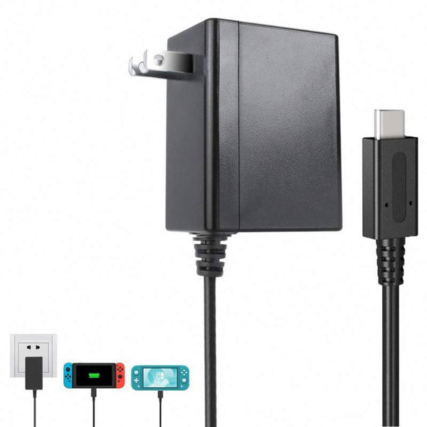 5FT USB C Nintendo Switch Adaptador CA de carregamento rápido Modo TV 15V / 2.3A