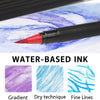 Real Brush Pens of 48 Colors for Watercolor Painting with Flexible Nylon Brush Tips.