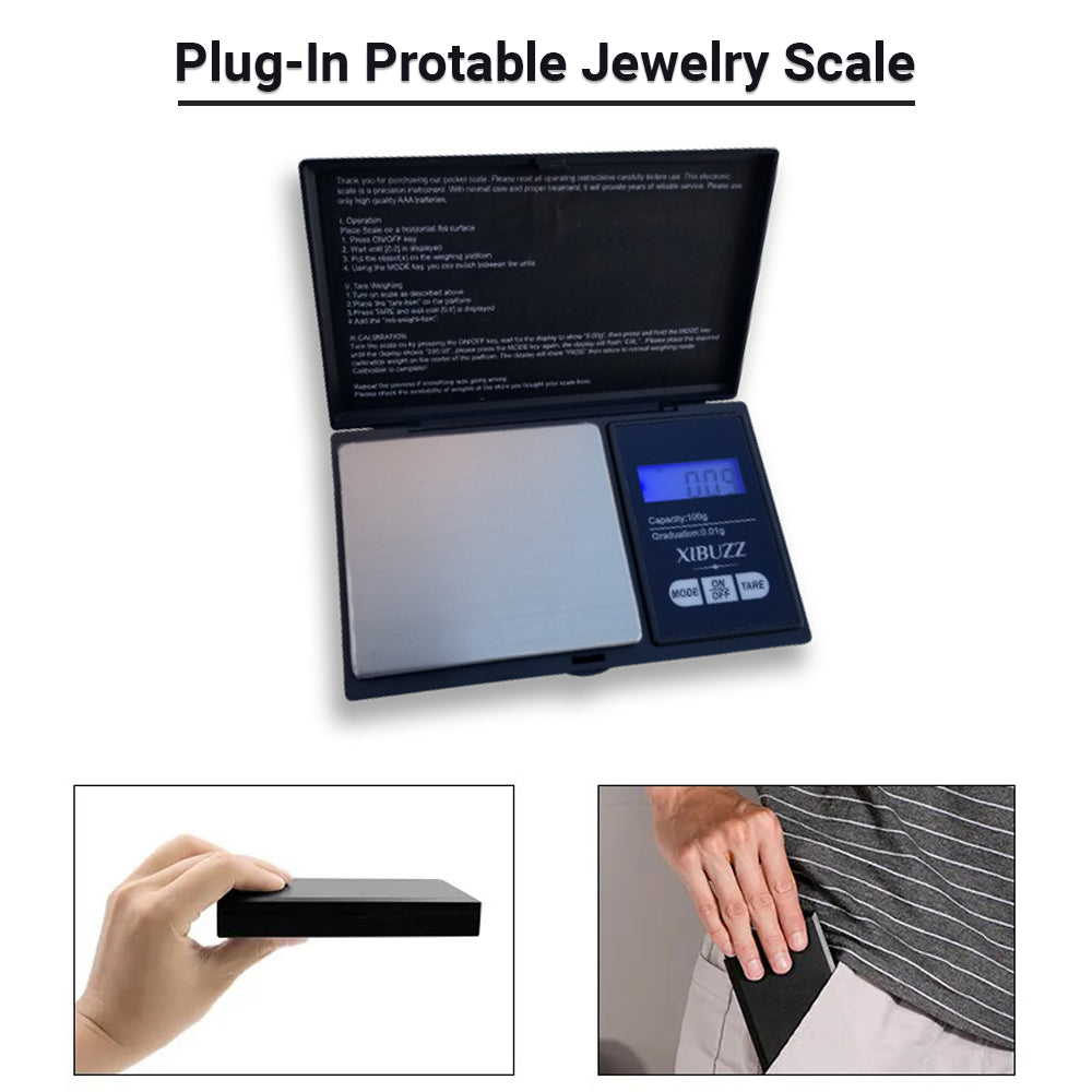Pocket Digital Scale of 100g with 0.01g accuracy.