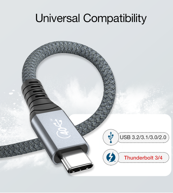 Thunderbolt 4 USB C 40Gbps Speed Extension Cable