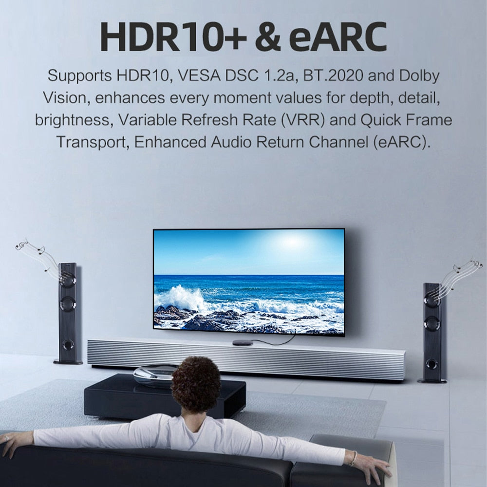 Adaptateur d'extension HDMI 2.1 mâle à femelle 8K.