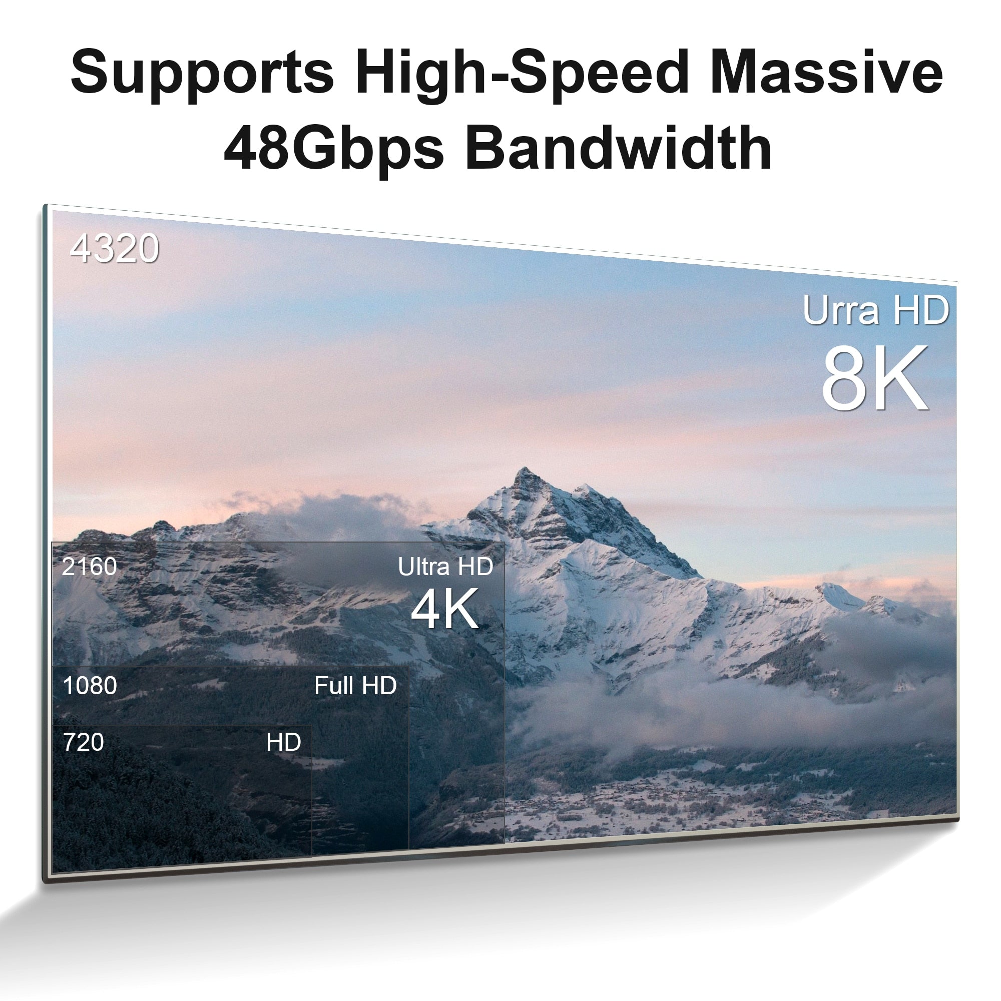 8K DP to HDMI Male to Female Adapter.