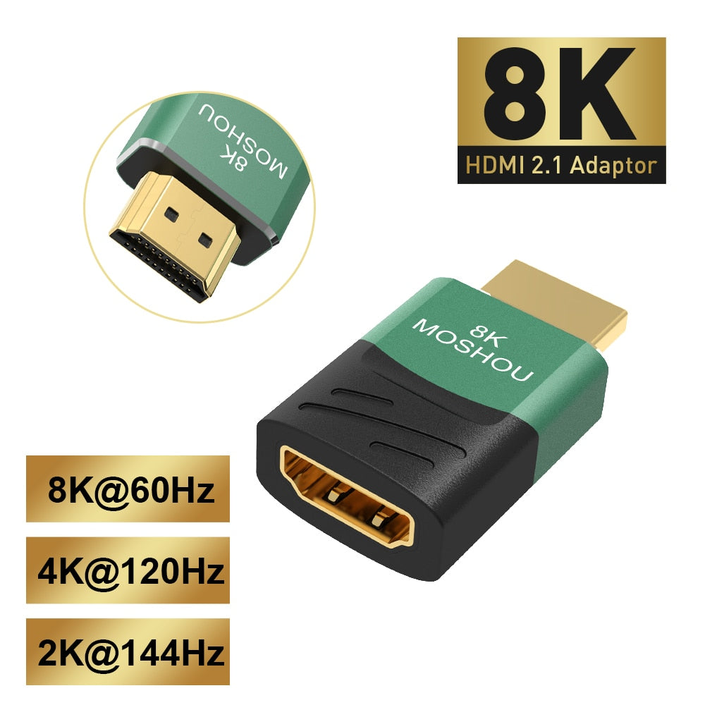 Adaptateur d'extension HDMI 2.1 mâle à femelle 8K.