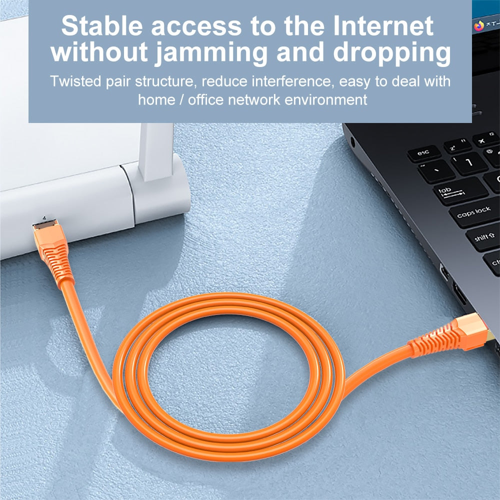 High Speed 40Gbps 2000MHz Cat 8 Rj45 Ethernet Cable.