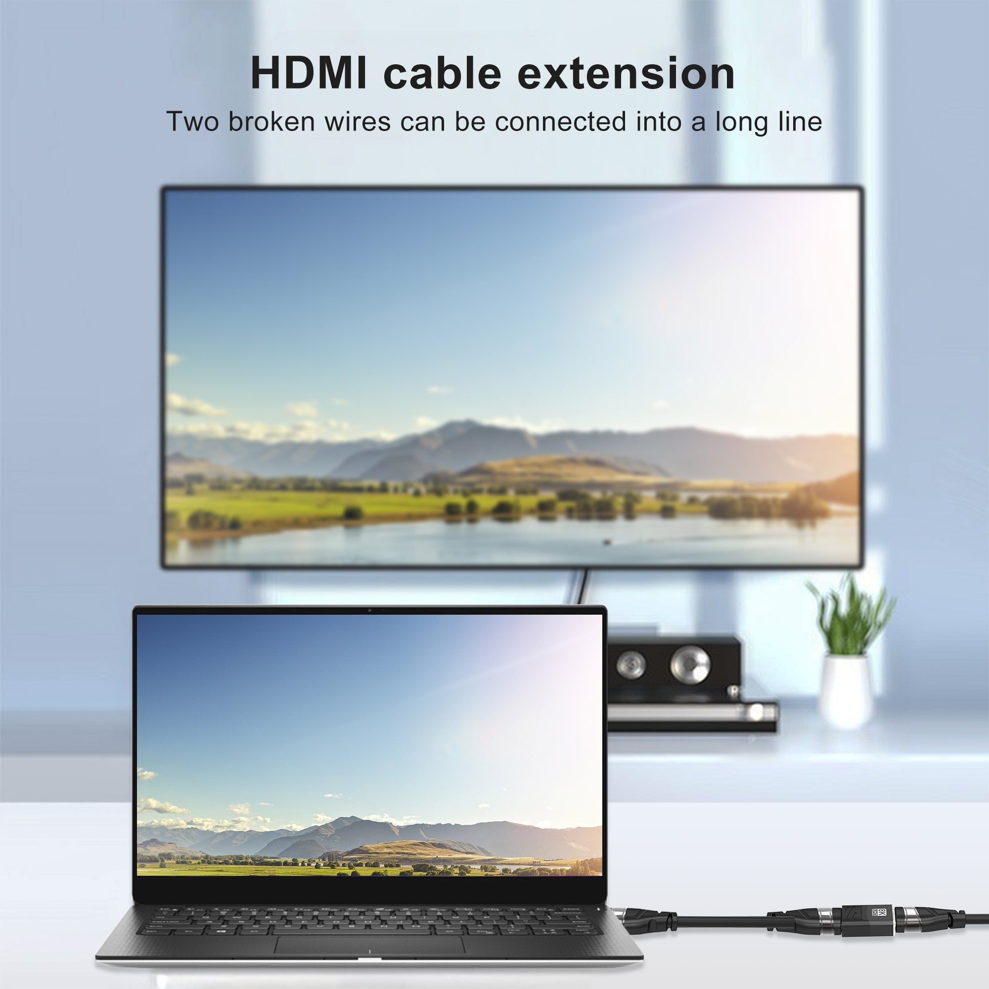 8K HDMI 2.1 Extender Female to Female Connector.