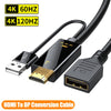 4K 60HZ HDMI to Displayport Converter Cable(Male To Female) For Laptop, PC, PS4, XBox