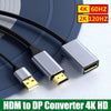 Câble convertisseur HDMI vers Displayport 4K 60HZ (mâle vers femelle) pour ordinateur portable, PC, PS4, XBox