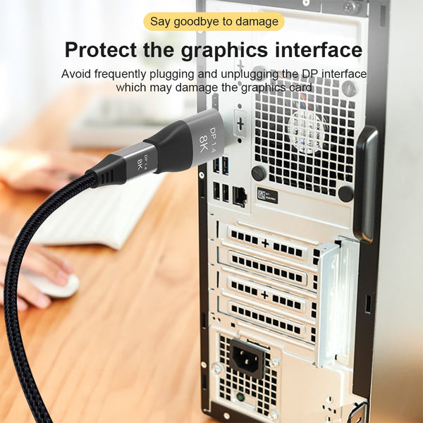 8K Mini Displayport to Mini Displayport Adapter.