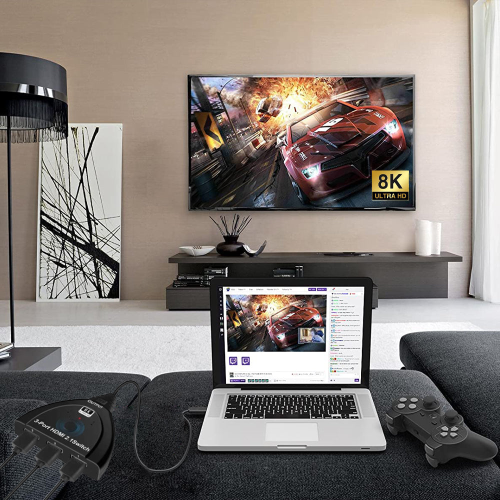 Câble de commutation HDMI2.1 8K 3-en-1