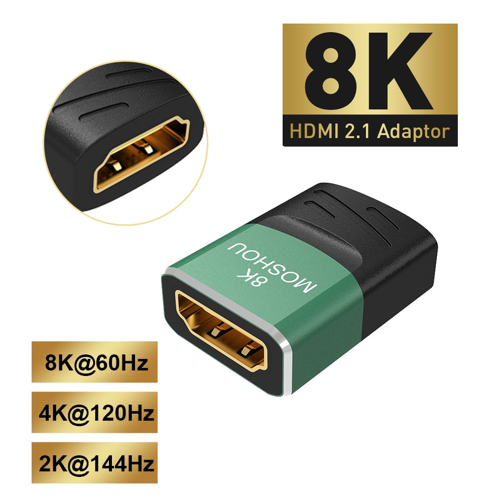 Adaptateur d'extension HDMI 2.1 mâle à femelle 8K.
