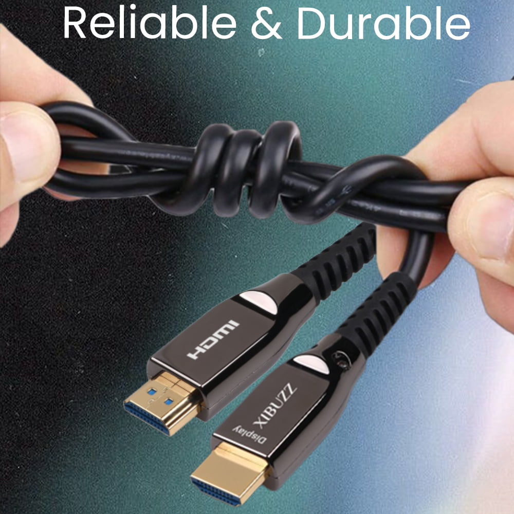 HDMI Cable 4k Fiber Optic HDMI Cord up to 48Gbps High Speed HDMI to HDMI Cable for TV 4K-50ft