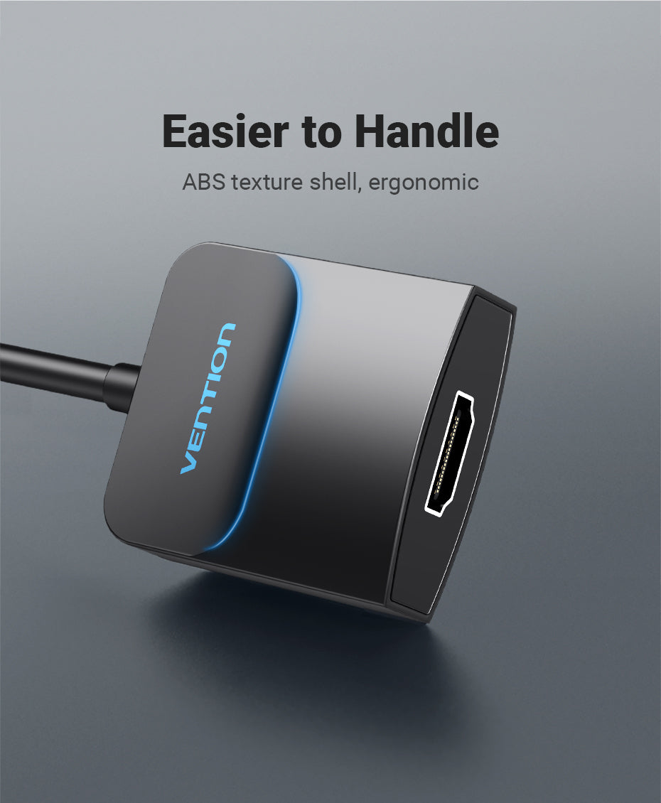 VGA Male to HDMI Female Converter Cable with USB audio.