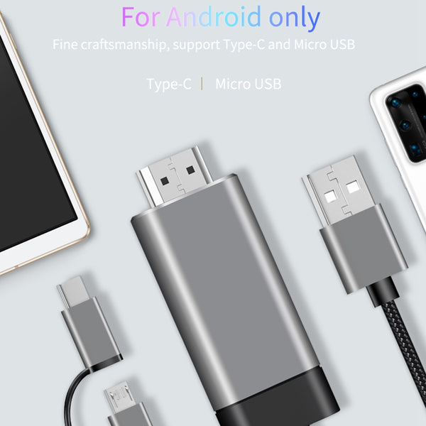 3-In-1 Type C/Micro-USB to HDMI Cable